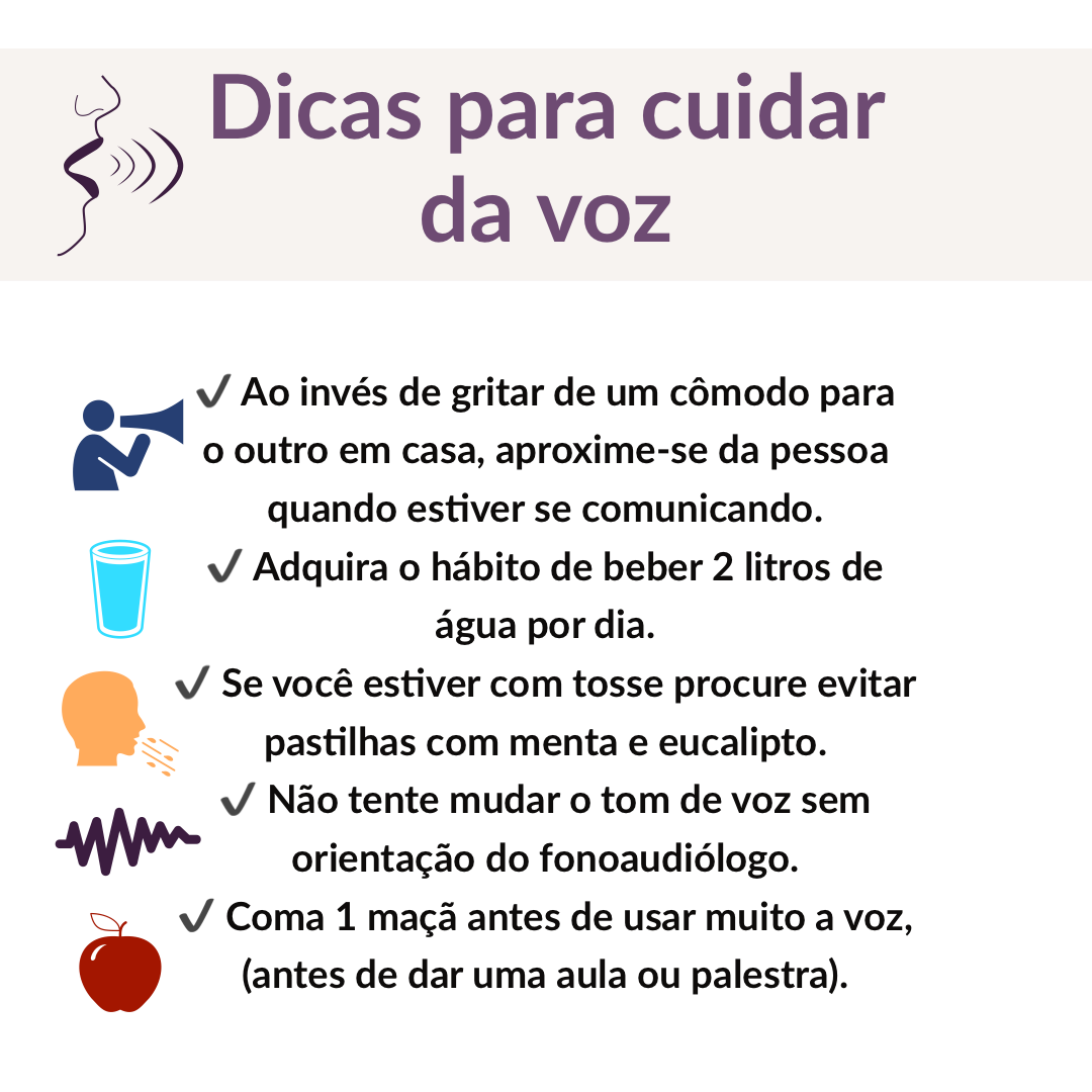 Cuidados com a voz 